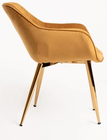 Zandel Gouden Fluwelen Stoel