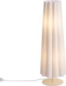Japandi vloerlamp beige met stoffen kap 95cm 2-lichts - Jenni