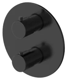 Hotbath Buddy Inbouwthermostaat 2 weg-stop-omstel - Geborsteld zwart PVD CB009EXTMBP