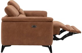 Goossens Excellent Bank Alma cognac, micro leer, 2,5-zits, urban industrieel