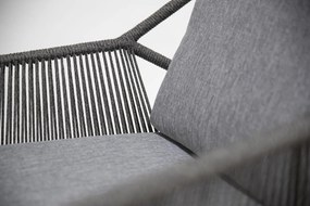 4 Seasons Outdoor Accor eetset mid grey met Louvre teak tafel 240 x 95 cm  Tuinset    houtkleur weerbestendig