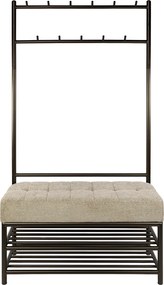 Garderobebank Met Brons Frame En Stof
