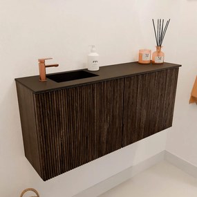Mondiaz Joya 90cm toiletmeubel walnut met wastafel faye links 1 kraangat urban