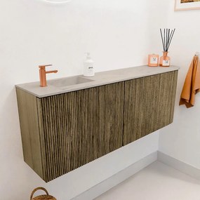 Mondiaz Joya DLux 110cm toiletmeubel ronding rechts dusk met wastafel faye links 1 kraangat opalo