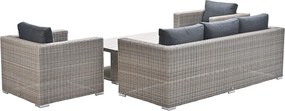 Garden Impressions Tennessee loungeset 4-delig vintage willow - texfiber