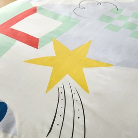 Bedset 50% recycled katoen, rechthoekige kussensloop.Olias