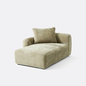 Linker longchairelement, voor modulaire bank, in jacquard chenille, AMAD