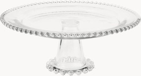 Glazen taartplateau Collier, met parelrand