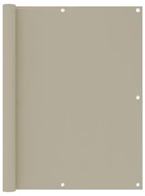 vidaXL Balkonscherm 120x600 cm oxford stof beige