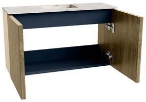 Mondiaz Joya DLux 70cm toiletmeubel dusk met wastafel faye midden zonder kraangat frappe