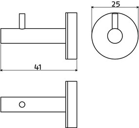 Clou Slim handdoekhaakjes RVS geborsteld - set van 2