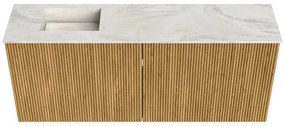 Mondiaz Joya DLux 100cm toiletmeubel oak met wastafel faye links 1 kraangat ostra