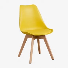 Set Van 2 Nordic Eetkamerstoelen Geel – Curry - Sklum
