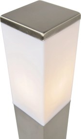 Moderne buitenlamp paal staal 80 cm IP44 - Malios Design, Modern E27 IP44 Buitenverlichting