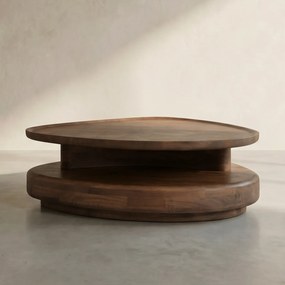 Houten Organische Salontafel Small - 80 X 80cm.