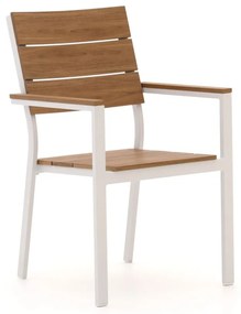 Dining tuinstoel | Bellagio  Fidenza | Aluminium/Polywood | Wit | Stapelbaar | Kees Smit Tuinmeubelen