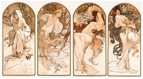 Kunstreproductie The Seasons (1897), Alfons Mucha