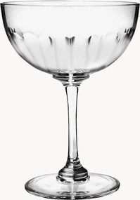 Mondgeblazen kristallen champagneglazen Lens, 6-delig