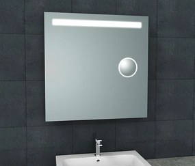 Mueller May spiegel met LED en scheerspiegel 80x80cm