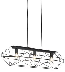 Industriële hanglamp zwart 3-lichts - Carcass Design, Modern Minimalistisch E27 Draadlamp Scandinavisch Binnenverlichting Lamp