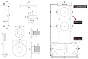 Brauer Brushed Carving complete inbouw regendouche set 05 met 20cm douchekop, plafondarm en staafhanddouche RVS geborsteld PVD