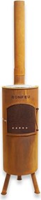 BonFeu Tuinhaard BBQ BonGiano LP– 30x30x153 cm – Roest