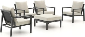 Loungeset met stoel Manifesto | 4 personen | Loungeset Grijs | Aluminium | Kees Smit Tuinmeubelen