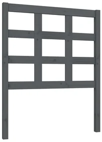 vidaXL Hoofdbord 80,5x4x100 cm massief grenenhout grijs