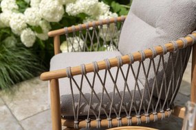 4 Seasons Outdoor Nora loungestoel naturel teak  Loungestoel    beige weerbestendig