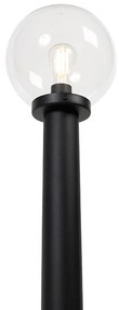 Staande buitenlamp zwart met heldere bol 100 cm IP44 - Sfera
