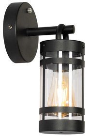 Buiten wandlamp zwart IP44 met schemersensor - Ruben