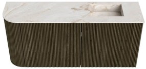 Mondiaz Joya DLux 90cm toiletmeubel ronding links shadow met wastafel faye rechts zonder kraangat frappe