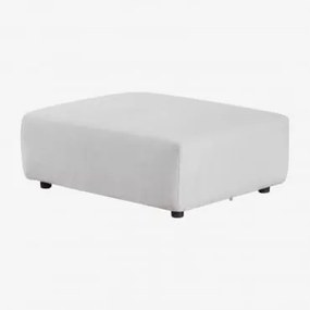 Rechthoekige Poef 105x85 Cm Bruna Stof Gris Glacial - Sklum