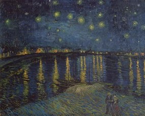 Vincent van Gogh - Kunstdruk Starry Night over the Rhone, 1888, (40 x 30 cm)