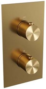 Brauer Gold Edition complete inbouw regendouche met staafhanddouche, rechte wandarm en hoofddouche 30cm set 26 messing geborsteld PVD