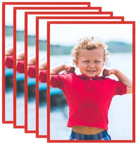 vidaXL Fotolijsten 3 st voor wand of tafel 70x90 cm MDF rood