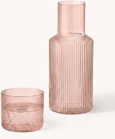 Kleine mondgeblazen karaf Ripple met tumbler