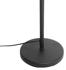 Vloerlamp zwart met zwarte kap en verstelbare arm - Ladas Deluxe