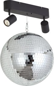 Retro hanglamp discobal incl. LED 2-lichts met afstandsbediening - Discoball