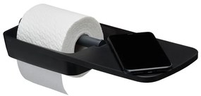 Tiger Tess toiletrolhouder met planchet zwart/antraciet