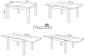 ROYAL wit, eettafel, uitschuifbaar