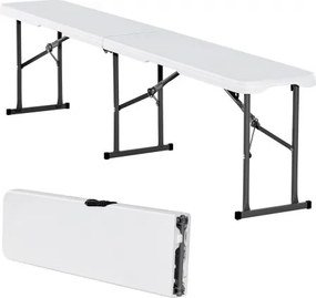 VEVOR kunststof opvouwbare bank, 1,83 m draagbare opvouwbare bank, gladde waterdichte HDPE buitenbank, picknick- en kampeerstoel met draaggreep, voor leuke activiteiten zoals voetbal in de tuin, wit (1 verpakking)