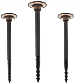 Shuttle Tuinlamp LED Spike Zwart set van 3 Tuinverlichting Zwart