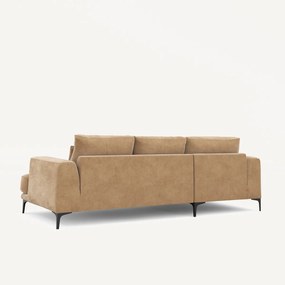 Linkse hoekbank in stonewashed fluweel, Marsile