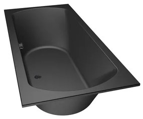 Xenz Lagoon Duobad - 190x90x53 - afvoer Midden - acryl - ebony 6929-29