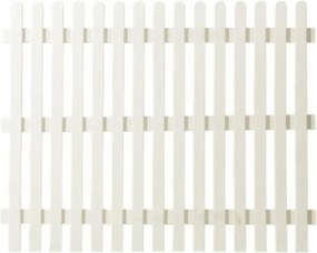 Tuinhek vuren - Retro recht wit (150 x 120 cm)