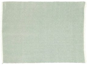 Placemat franjes, GOTS bio-katoen, groengrijs, 35 x 50 cm