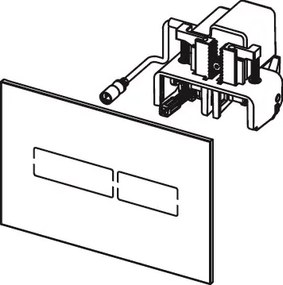 TECE Lux mini elektronische drukplaat van glas zwart