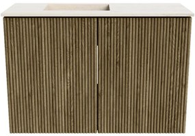 Mondiaz Joya DLux 60cm toiletmeubel dusk met wastafel faye links 1 kraangat meli