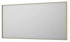 INK SP32 spiegel - 160x4x80cm rechthoek in stalen kader incl indir LED - verwarming - color changing - dimbaar en schakelaar - geborsteld mat goud 8410092